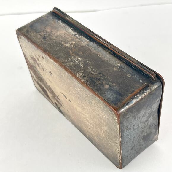 Hand Made Brass Cigarette Box With Hinged Lid - Picture 6 of 8